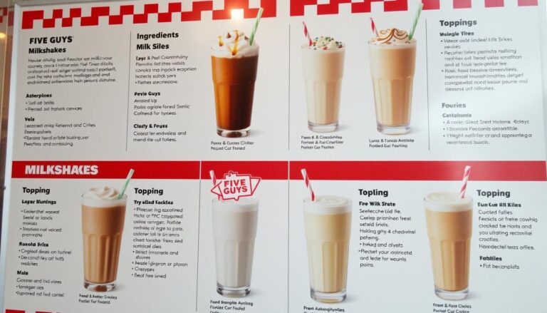 Five Guys Milkshake Menu