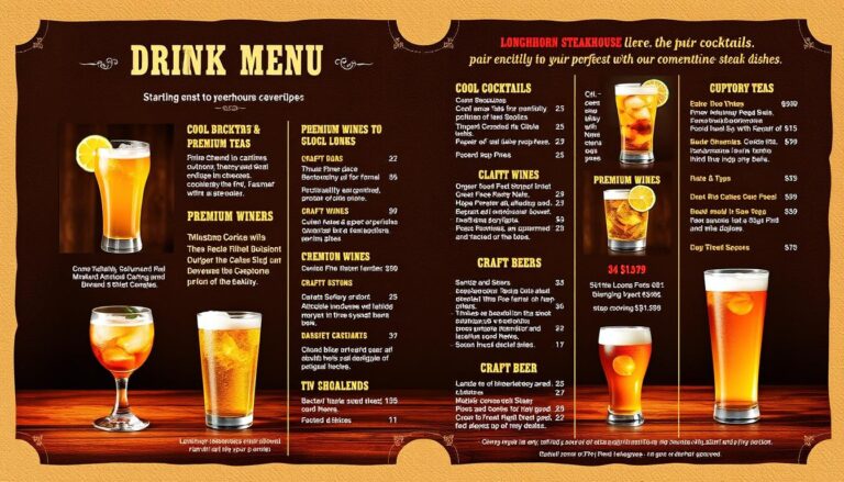 longhorn steakhouse drink menu