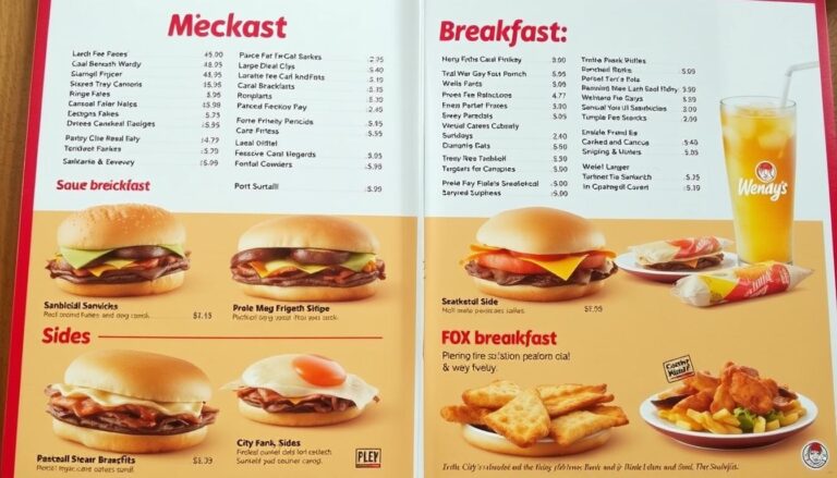 wendy's breakfast menu with prices