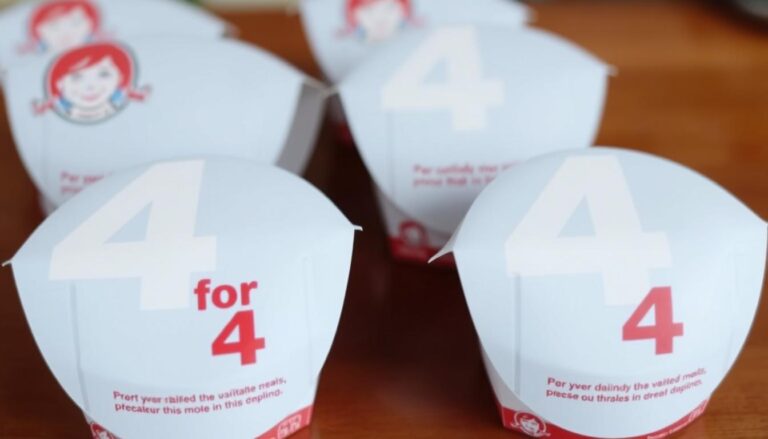 wendy's menu 4 for $4